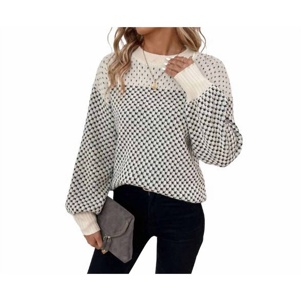 NEW 1 THE WOMAN fireside filagree sweater in black